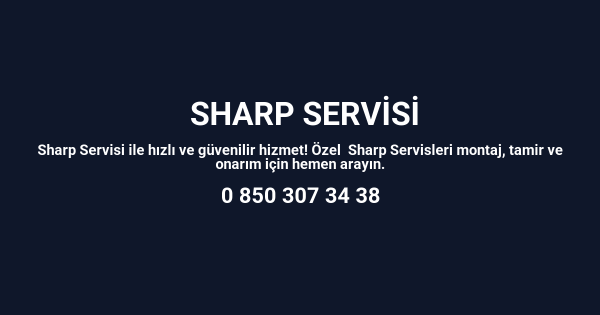 İstanbul Sharp Servisi